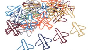 Airplane Paper Clips - Assorted Colour (25 pcs)