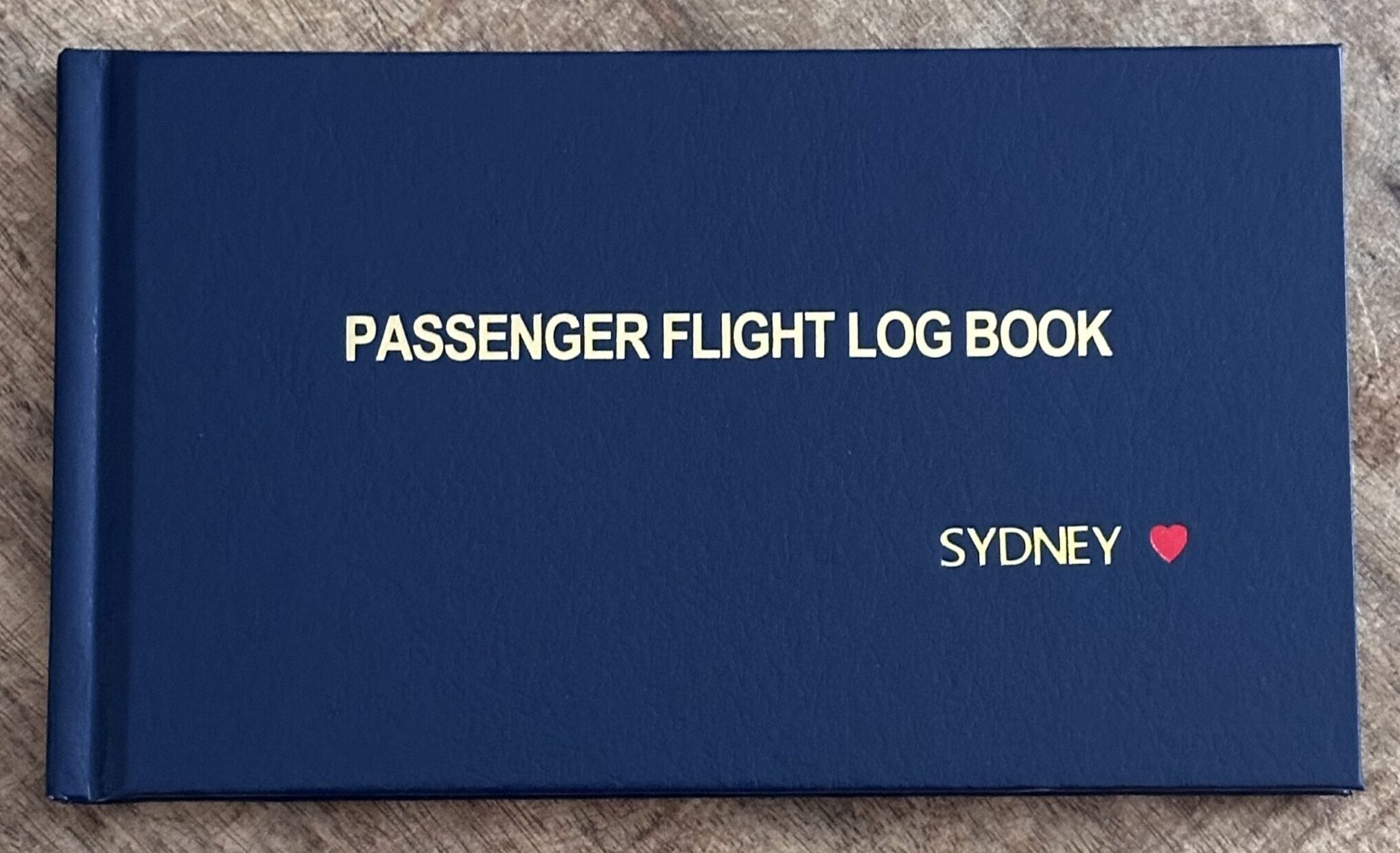 Sydney Stamped Logbook with back embossing ( see details)